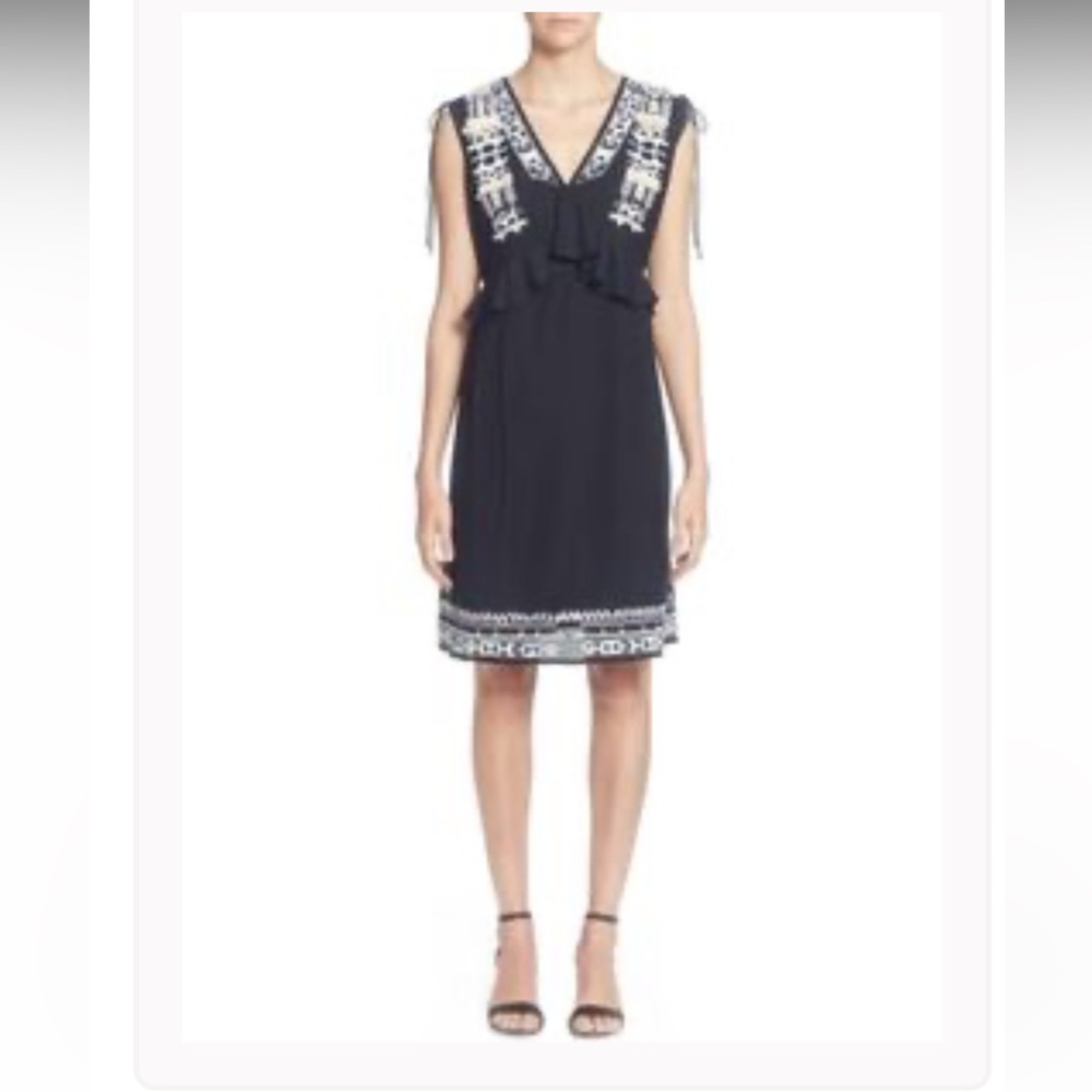 NWT ($98USD) Catherine Malandrino Embroidered Mini Dress